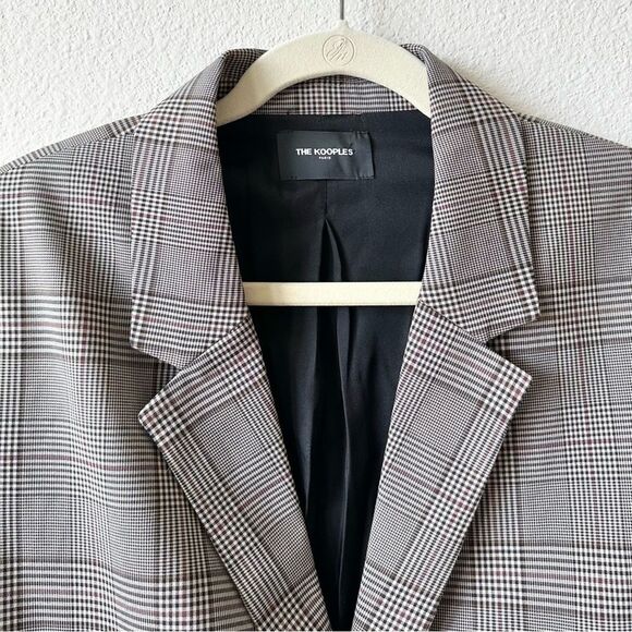 The Kooples Prince of Wales Suit Jacket in Beige Size 42 (10 US) - Picture 7 of 13